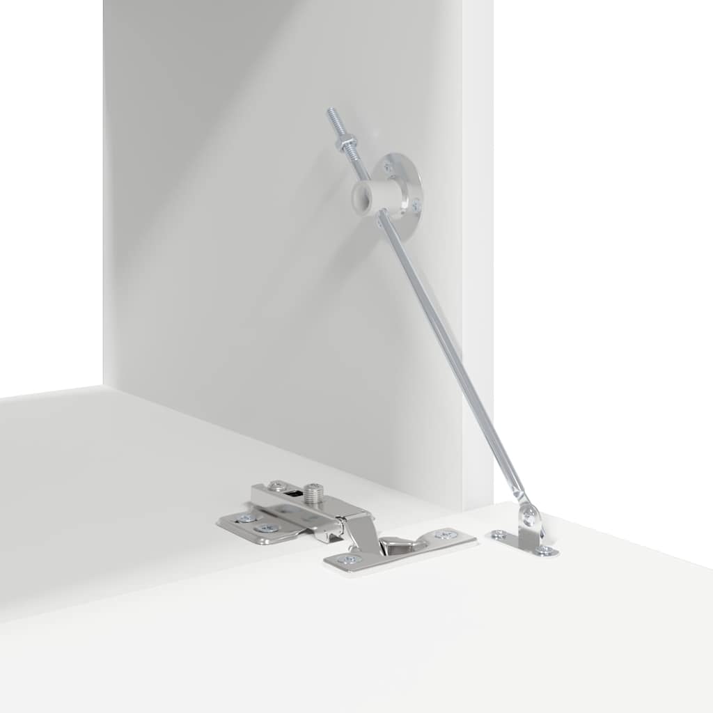 Σετ Επίπλου Τηλεόρασης 8 Τεμαχίων Λευκό από Επεξεργασμένο Ξύλο - PAKOBAZAAR