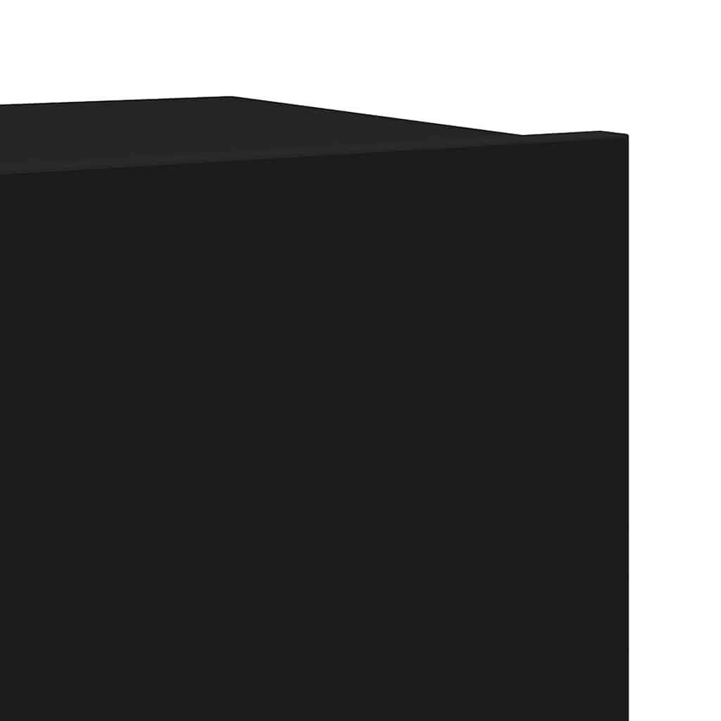 Έπιπλα Τηλεόρασης Σετ 8 Τεμαχίων Μαύρο από Μοριοσανίδα - PAKOBAZAAR