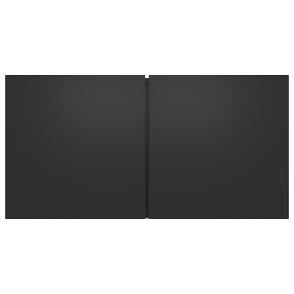 Έπιπλα Τηλεόρασης Σετ 7 Τεμαχίων Μαύρο από Επεξ. Ξύλο