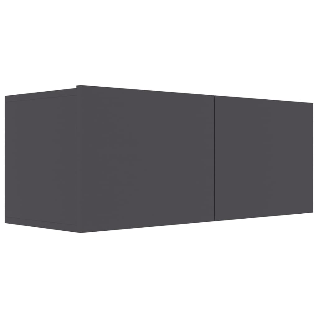 Έπιπλα Τηλεόρασης Σετ 4 Τεμαχίων Γκρι από Μοριοσανίδα