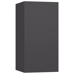 Έπιπλα Τηλεόρασης 4 τεμ. Γκρι 30,5 x 30 x 60 εκ. Επεξ. Ξύλο - PAKOBAZAAR