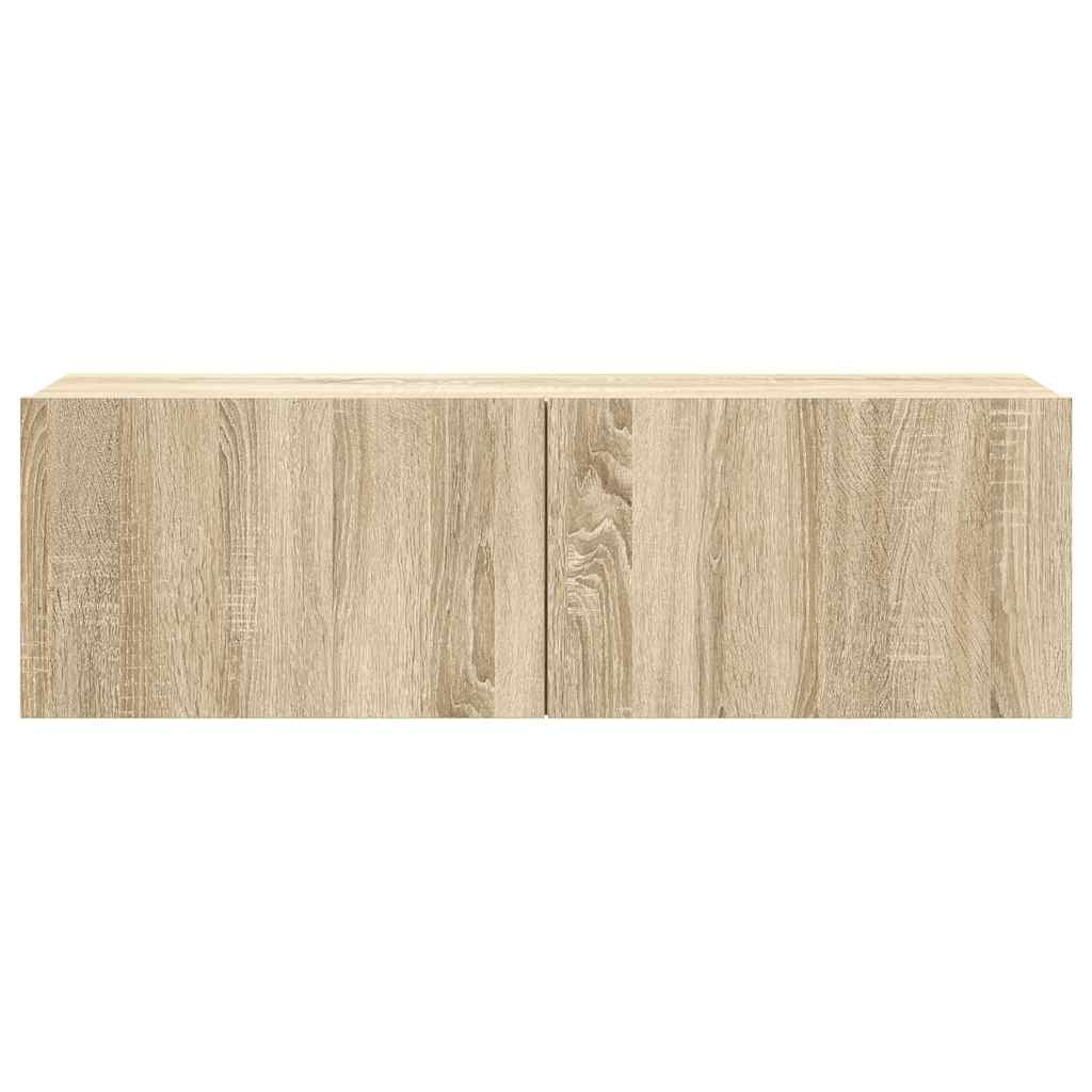 Έπιπλα Τηλεόρασης Σετ 8 Τεμαχίων Sonoma Δρυς από Επεξ. Ξύλο - PAKOBAZAAR