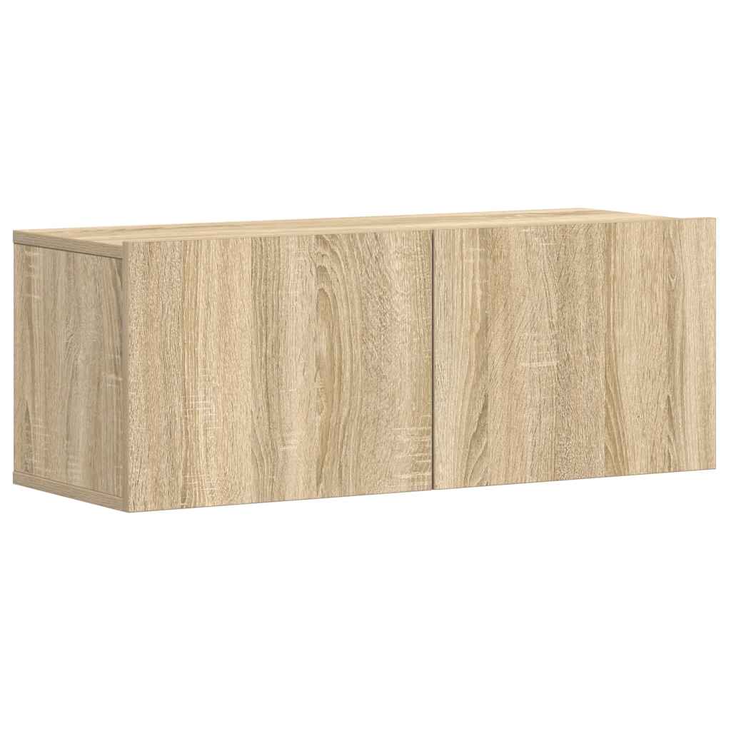 Έπιπλα Τηλεόρασης Σετ 3 Τεμαχίων Sonoma Δρυς από Επεξ. Ξύλο - PAKOBAZAAR