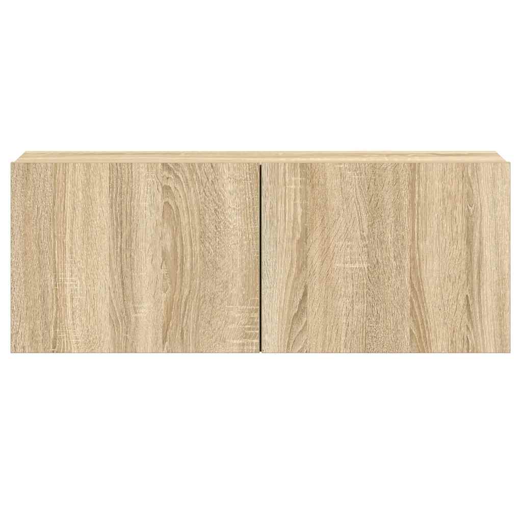 Έπιπλα Τηλεόρασης Σετ 3 Τεμαχίων Sonoma Δρυς από Επεξ. Ξύλο - PAKOBAZAAR