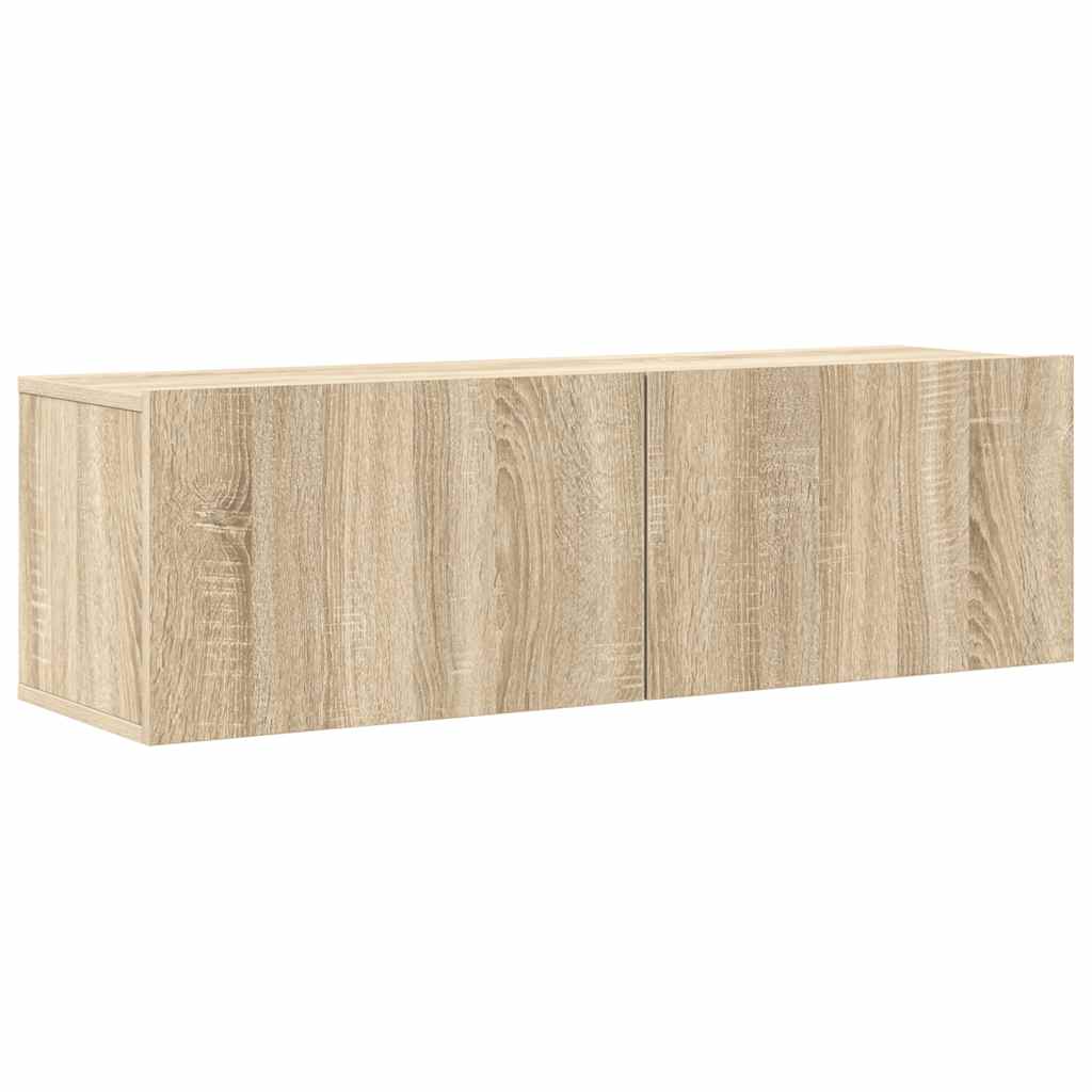 Έπιπλο Τηλεόρασης Σετ 6 Τεμαχίων Sonoma Δρυς από Επεξ. Ξύλο - PAKOBAZAAR