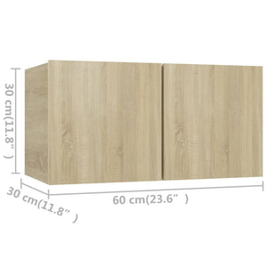 Έπιπλα Τηλεόρασης Σετ 7 Τεμαχίων Sonoma Δρυς από Επεξ. Ξύλο
