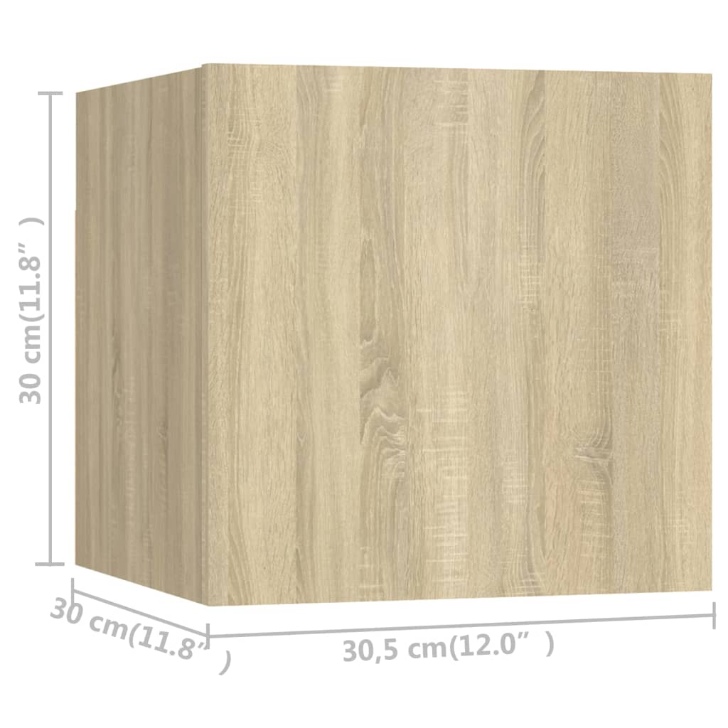 Έπιπλα Τηλεόρασης Σετ 5 Τεμαχίων Sonoma Δρυς από Επεξ. Ξύλο - PAKOBAZAAR