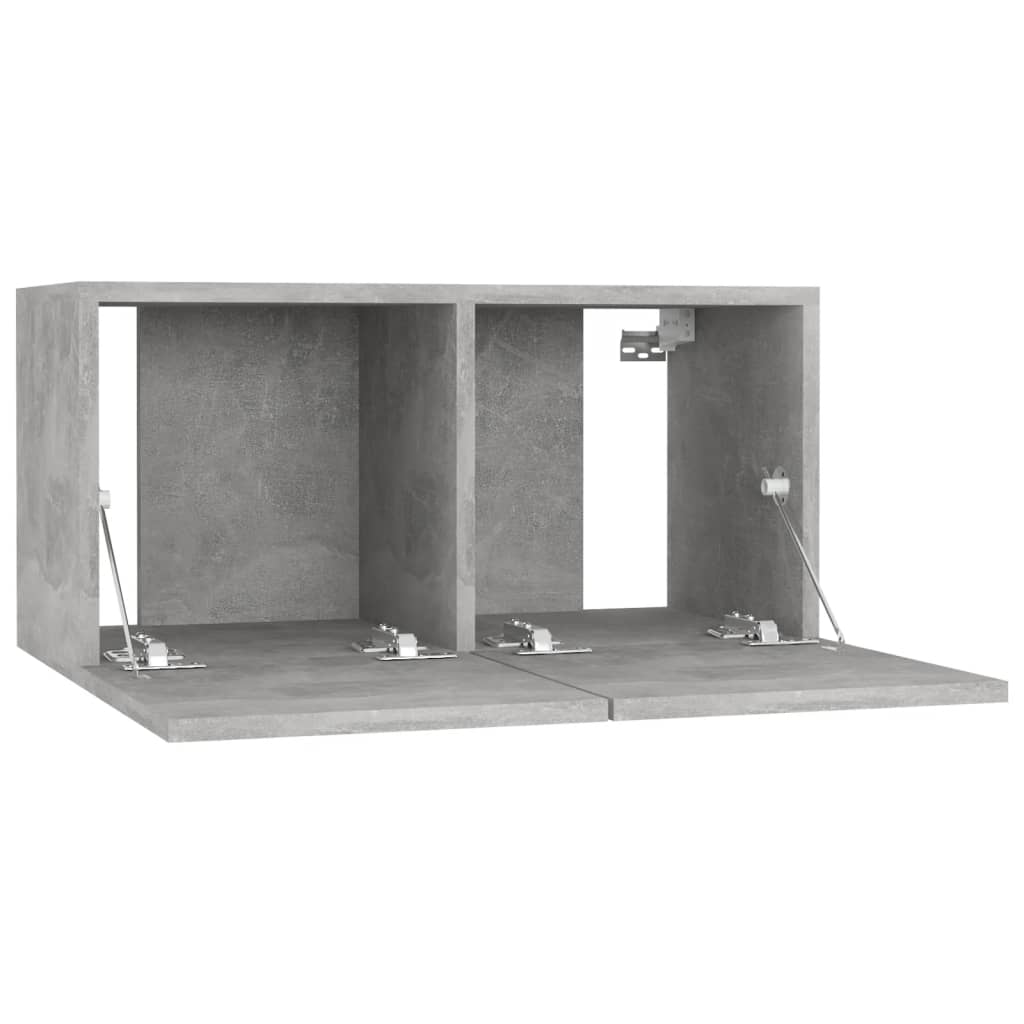 Έπιπλα Τηλεόρασης 4 τεμ. Γκρι Σκυρ. 60x30x30εκ. από Επεξ. Ξύλο - PAKOBAZAAR