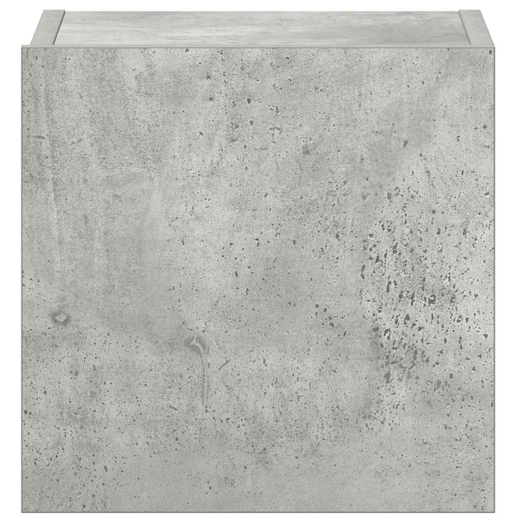 Έπιπλα Τηλεόρασης Σετ 3 Τεμαχίων Γκρι Σκυροδέματος Επεξ. Ξύλο - PAKOBAZAAR