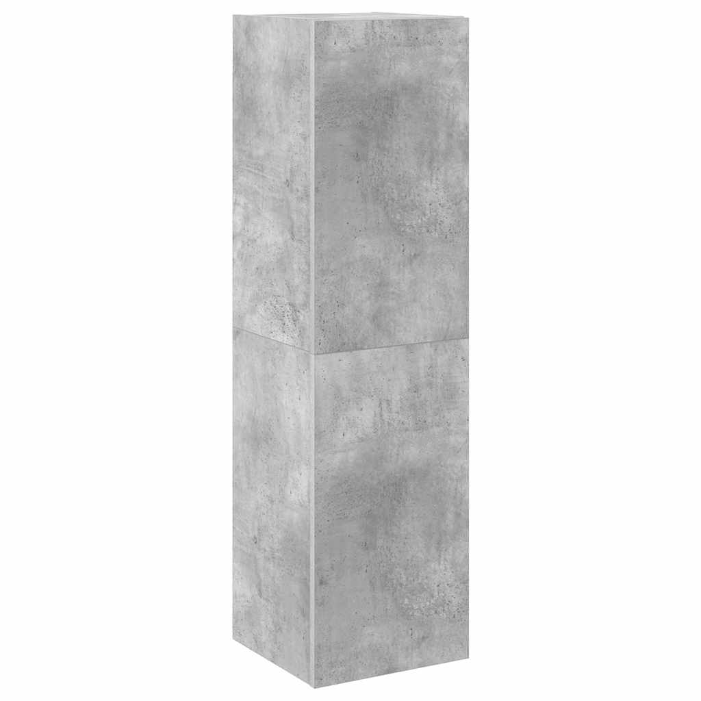 Έπιπλα Τηλεόρασης Σετ 6 τεμ. Γκρι Σκυροδέματος από Επεξ. Ξύλο - PAKOBAZAAR