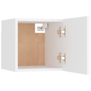 Κομοδίνο Λευκό 30,5 x 30 x 30 εκ. από Επεξ. Ξύλο - PAKOBAZAAR