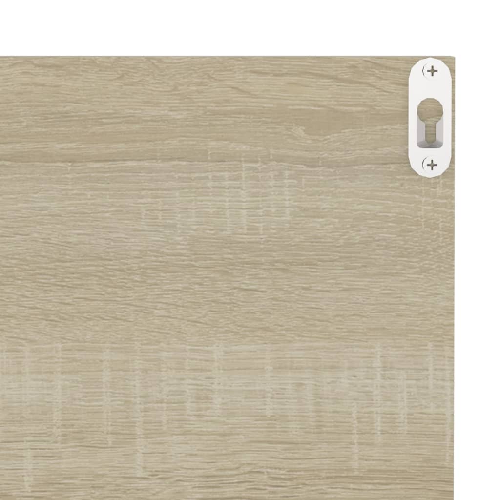 Ραφιέρες Τοίχου 4 τεμ. Λευκό / Sonoma Δρυς 40 x 11,5 x 18 εκ.