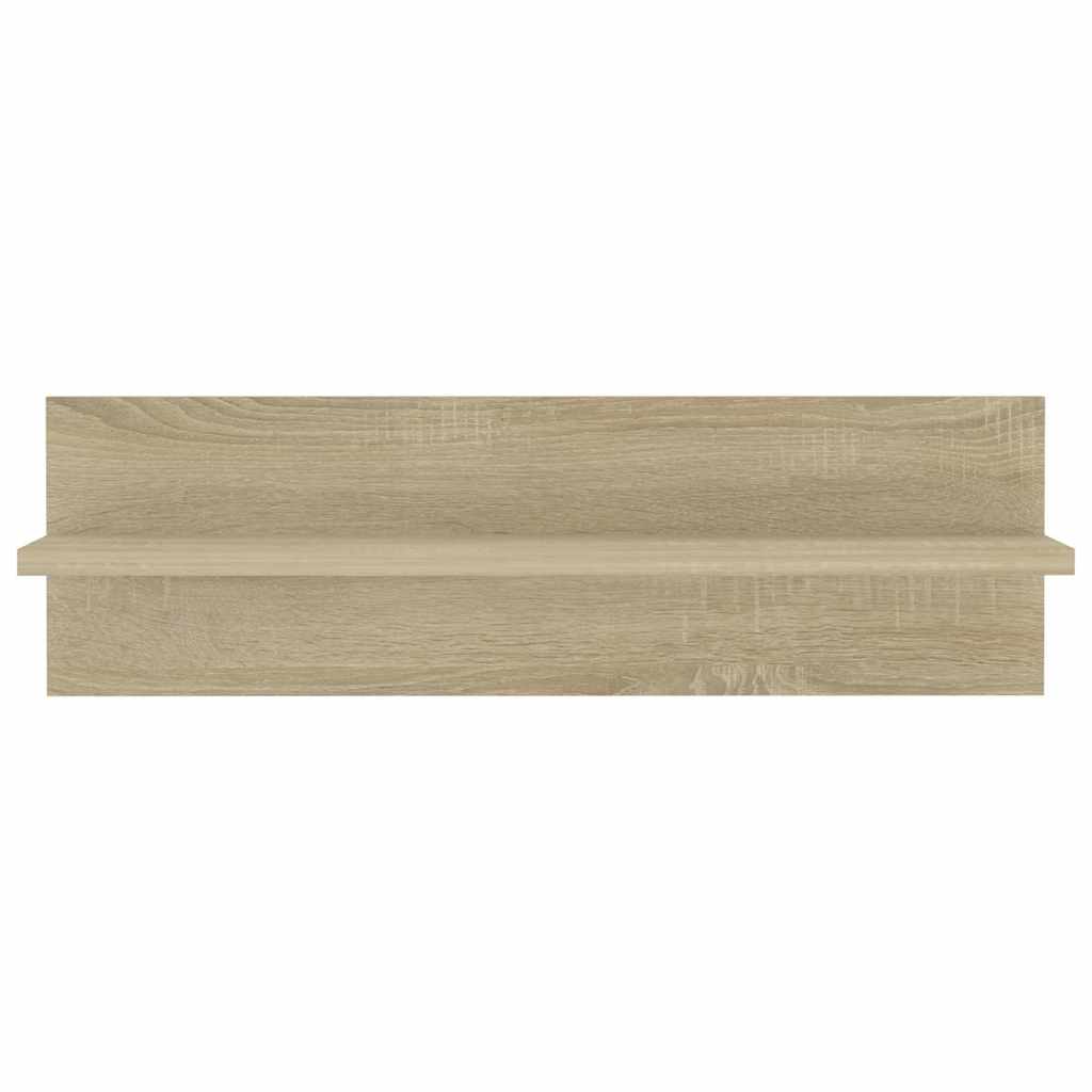 Ραφιέρες Τοίχου 2 τεμ. Sonoma Δρυς 60x11,5x18 εκ. Μοριοσανίδα