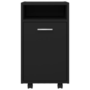 Βοηθητικό Ντουλάπι με Τροχούς Μαύρο 33x38x60 εκ από Επεξ. Ξύλο - Pakobazaar