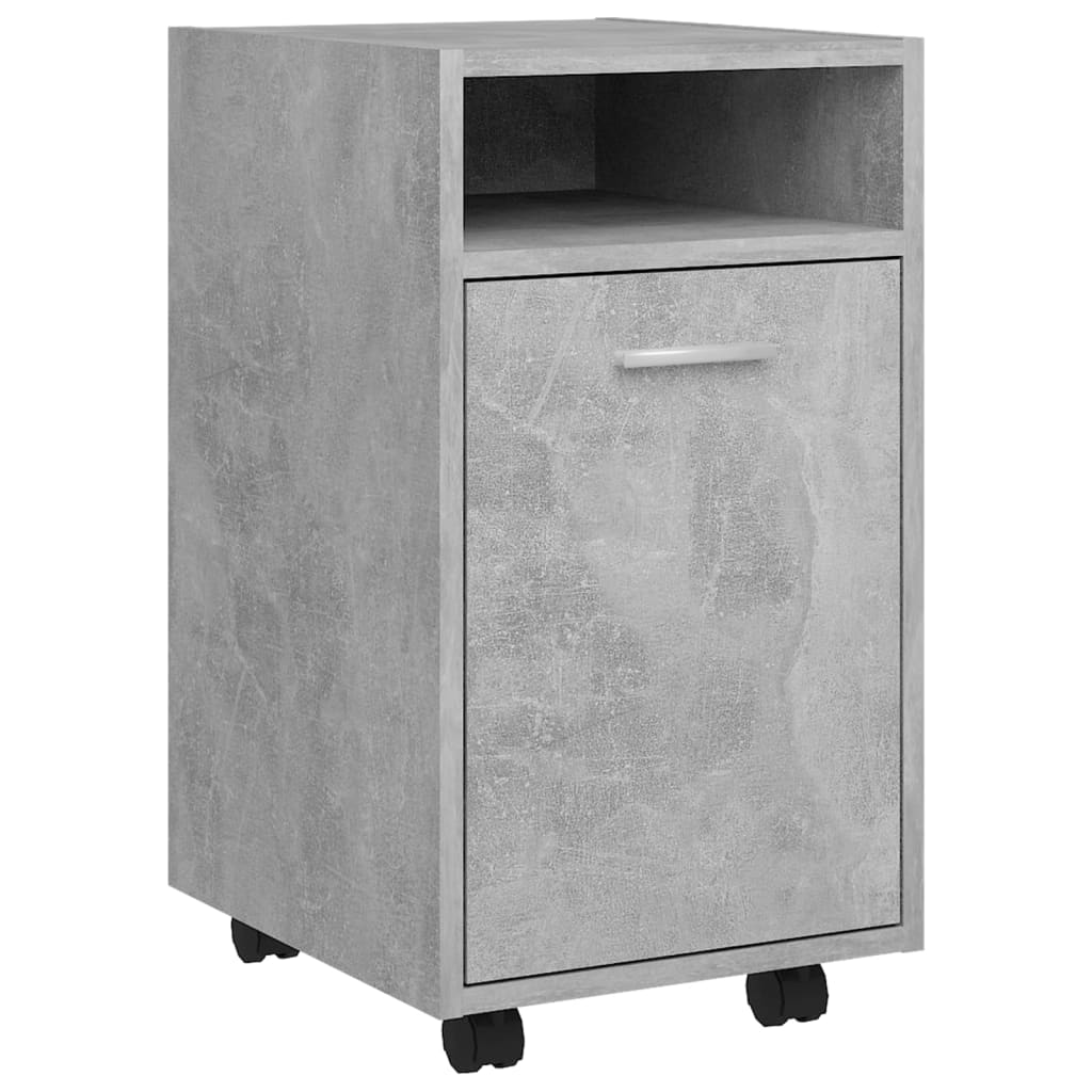 Βοηθητικό Ντουλάπι με Τροχούς Γκρι Σκυρ 33x38x60 εκ Επεξ. Ξύλο - Pakobazaar