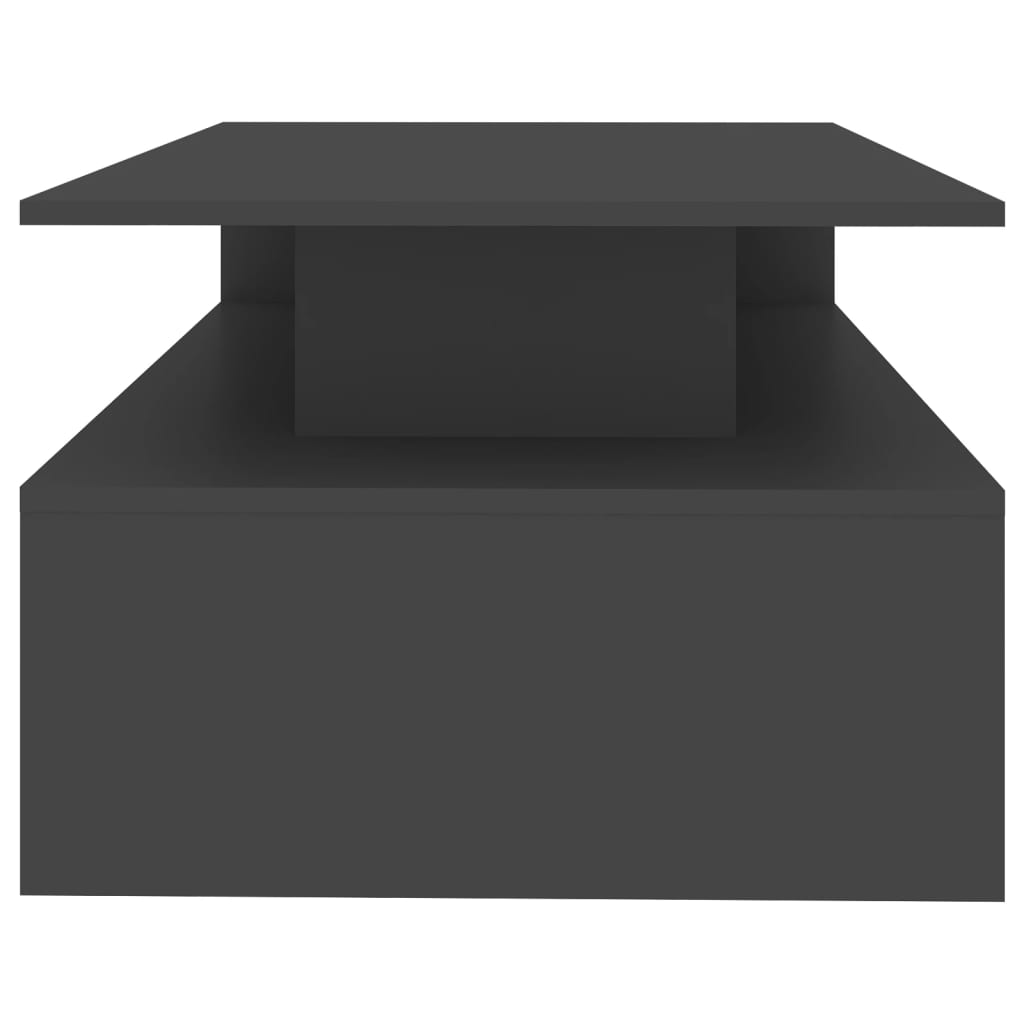 Τραπεζάκι Σαλονιού Γκρι 90 x 60 x 42,5 εκ. από Μοριοσανίδα