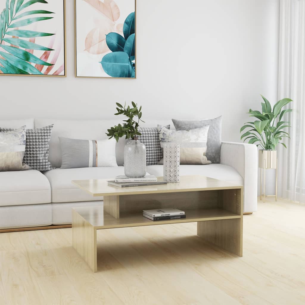 Τραπεζάκι Σαλονιού Sonoma Δρυς 90x60x42,5 εκ. από Μοριοσανίδα