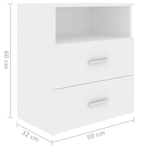 Κομοδίνο Λευκό 50 x 32 x 60 εκ.