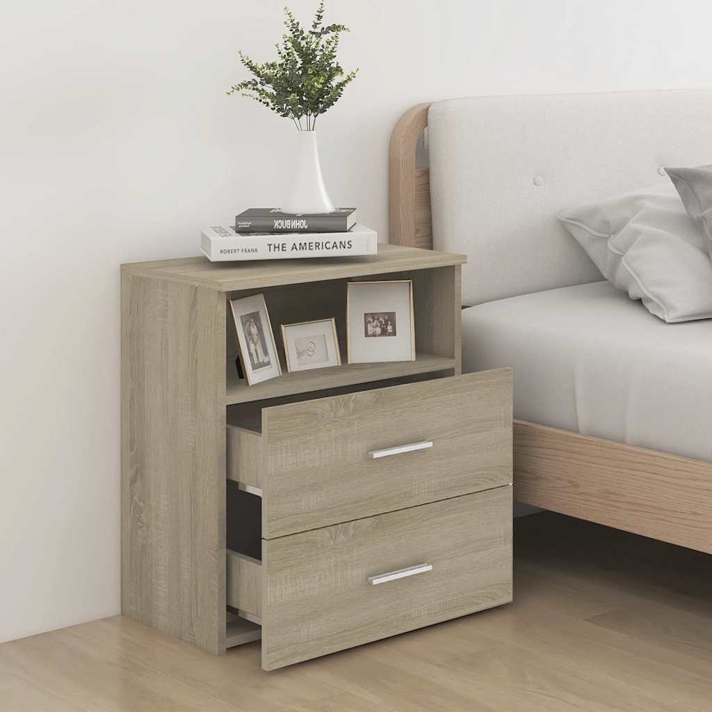 Κομοδίνα 2 τεμ. Sonoma Δρυς 50 x 32 x 60 εκ. - Pakobazaar