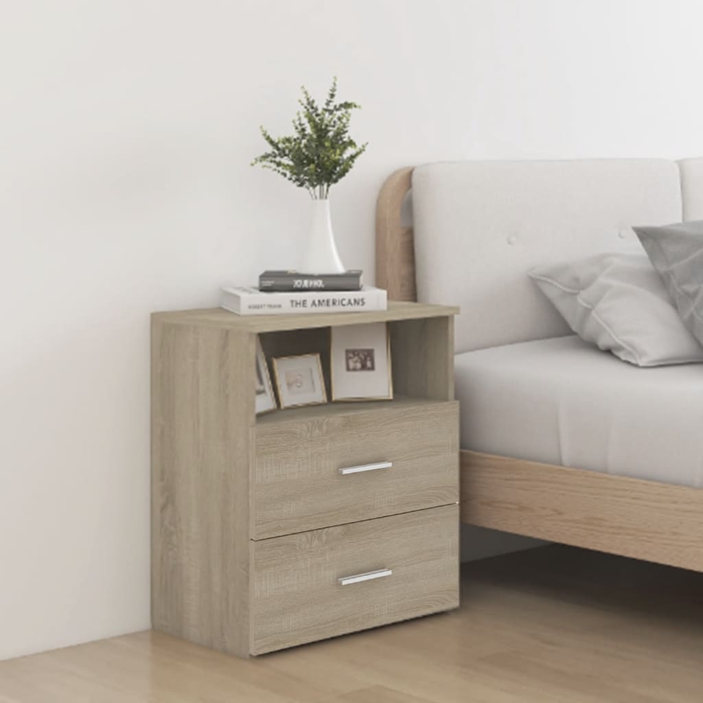Κομοδίνα 2 τεμ. Sonoma Δρυς 50 x 32 x 60 εκ. - Pakobazaar