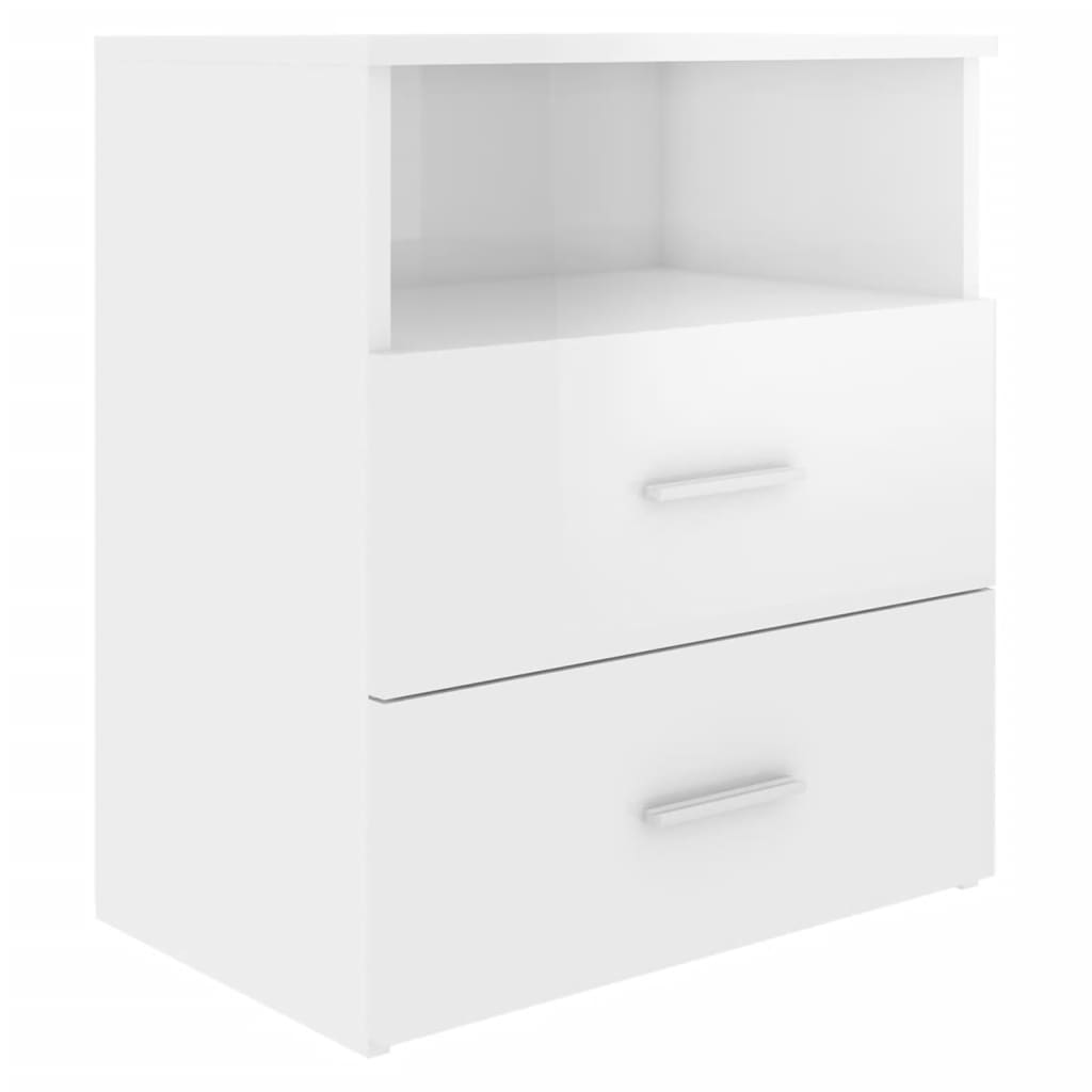 Κομοδίνο Γυαλιστερό Μαύρο 50 x 32 x 60 εκ.