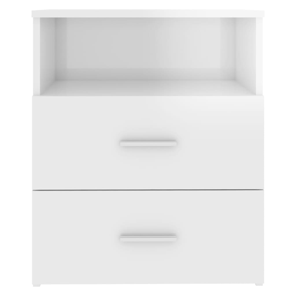 Κομοδίνα 2 τεμ. Γυαλιστερό Λευκό 50 x 32 x 60 εκ.