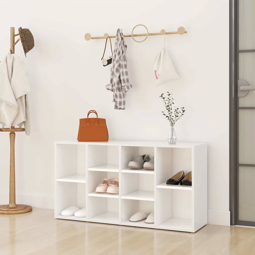 Παπουτσοθήκη Λευκή 103 x 30 x 55 εκ. από Επεξ. Ξύλο - Pakobazaar