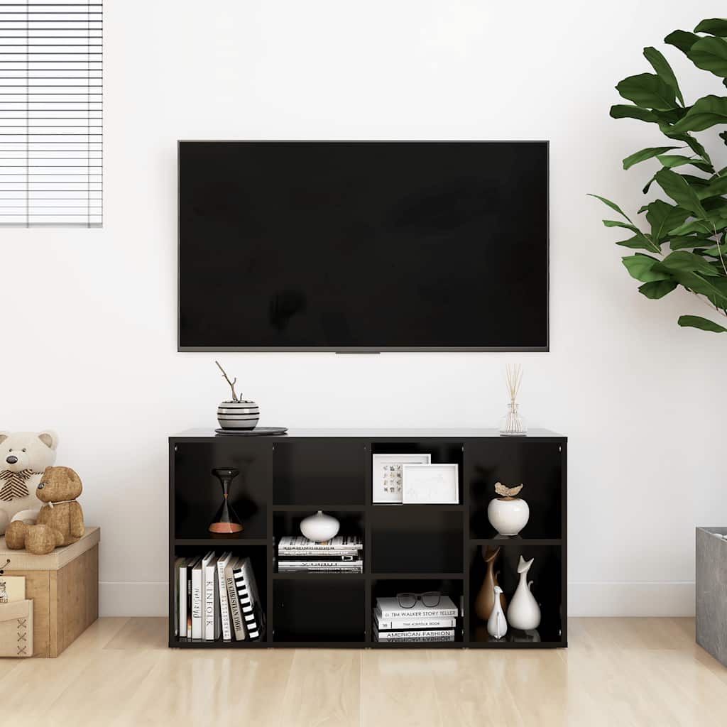 Παπουτσοθήκη Μαύρη 103 x 30 x 55 εκ. από Επεξ. Ξύλο