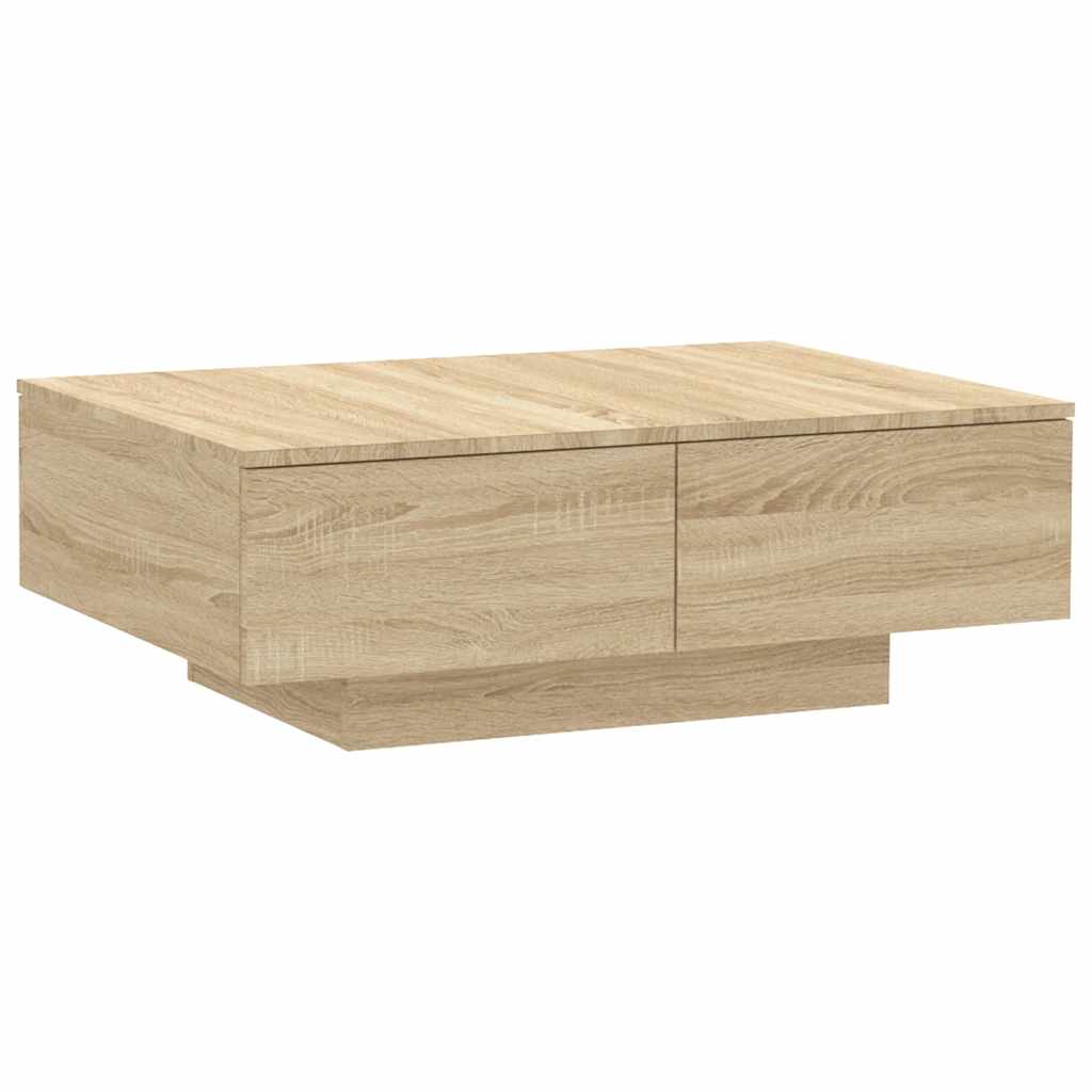 Τραπεζάκι Σαλονιού Sonoma Δρυς 90 x 60 x 31 εκ. από Επεξ. Ξύλο - Pakobazaar