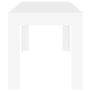 Τραπεζαρία Λευκή 140x74,5x76 εκ. από Επεξεργασμένο Ξύλο - Pakobazaar
