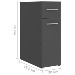 Συρταριέρα Γενικής Χρήσης Γκρι 20 x 45,5 x 60 εκ. Μοριοσανίδα