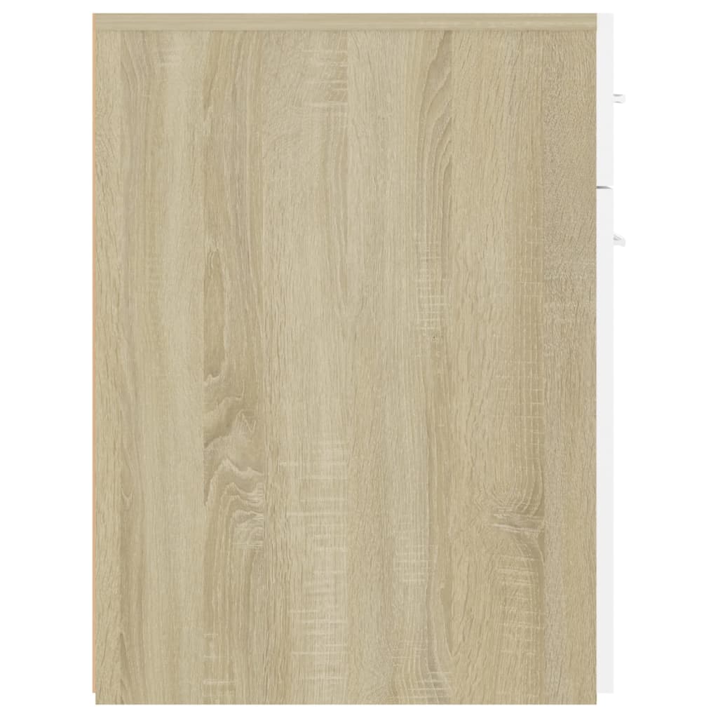 Συρταριέρα Γενικής Χρήσης Λευκή/Sonoma Δρυς 20x45,5x60 Μοριοσ.