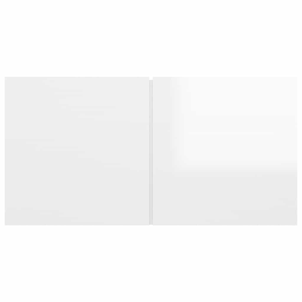 Ντουλάπια Τηλεόρασης Κρεμαστά 2 τεμ. Γυαλ. Λευκά 60x30x30 εκ.