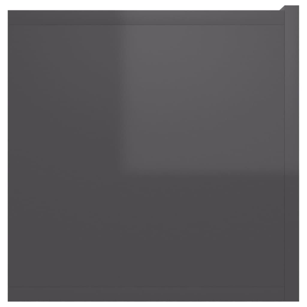 Ντουλάπια Τηλεόρασης Κρεμαστά 2 τεμ. Γυαλ. Γκρι 60x30x30 εκ.