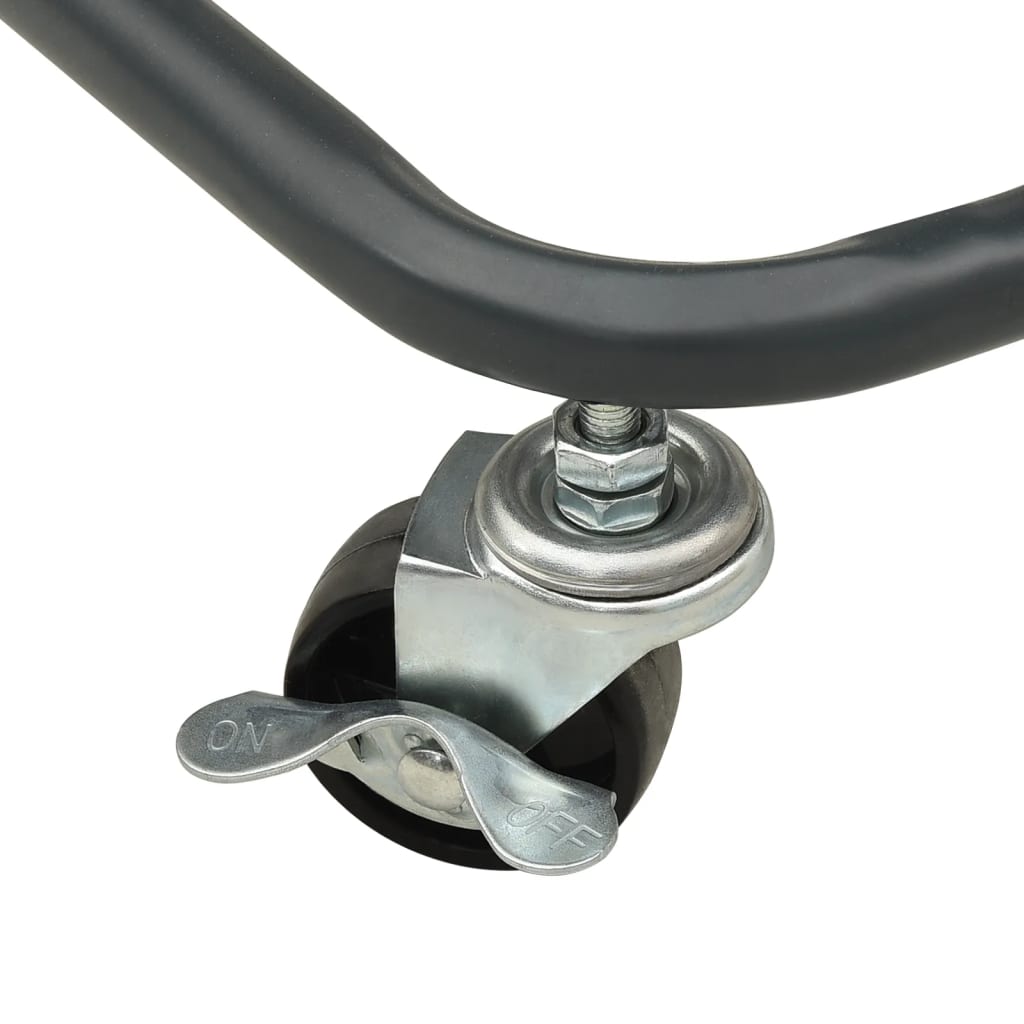 Τροχήλατη Βάση 3 Επιπέδων Ανθρακί 43 x 34 x 79 εκ. από Ατσάλι