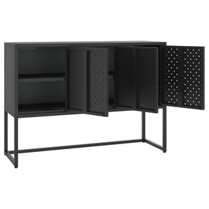 Μπουφές Μαύρος 105 x 35 x 75 εκ. από Ατσάλι