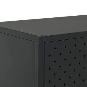 Μπουφές Μαύρος 105 x 35 x 75 εκ. από Ατσάλι