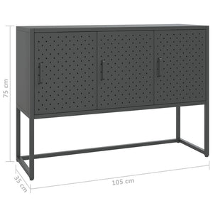 Μπουφές Ανθρακί 105 x 35 x 75 εκ. από Ατσάλι