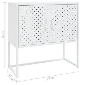 Μπουφές Λευκός 75 x 35 x 75 εκ. από Ατσάλι