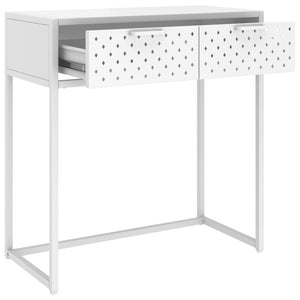 Τραπέζι Κονσόλα Λευκό 75 x 35 x 75 εκ. από Ατσάλι - Pakobazaar