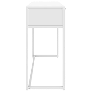 Τραπέζι Κονσόλα Λευκό 106 x 35 x 75 εκ. από Ατσάλι - Pakobazaar