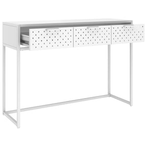 Τραπέζι Κονσόλα Λευκό 106 x 35 x 75 εκ. από Ατσάλι - Pakobazaar
