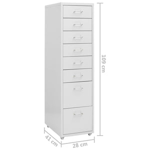 Αρχειοθήκη Φορητή Γκρι 28 x 41 x 109 εκ. Μεταλλική