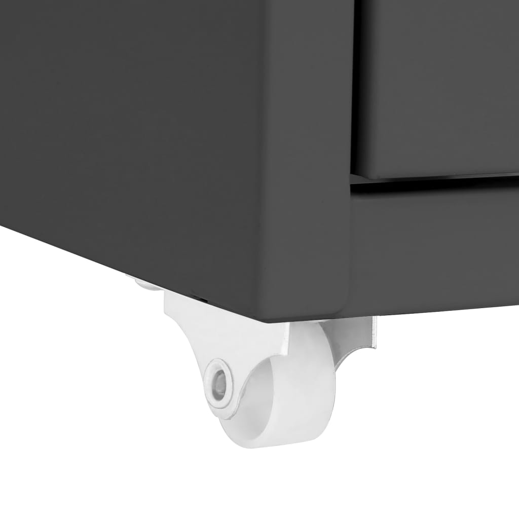 Αρχειοθήκη Φορητή Ανθρακί 28 x 41 x 109 εκ. Μεταλλική