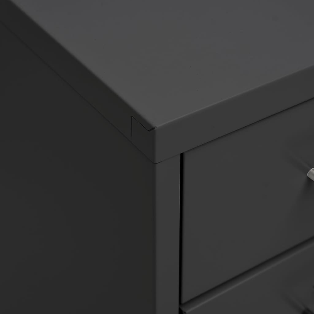 Αρχειοθήκη Φορητή Ανθρακί 28 x 41 x 109 εκ. Μεταλλική