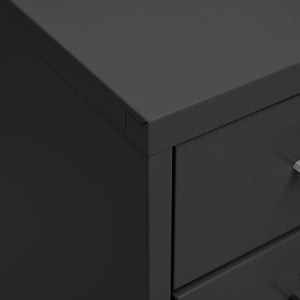 Αρχειοθήκη Φορητή Ανθρακί 28 x 41 x 109 εκ. Μεταλλική
