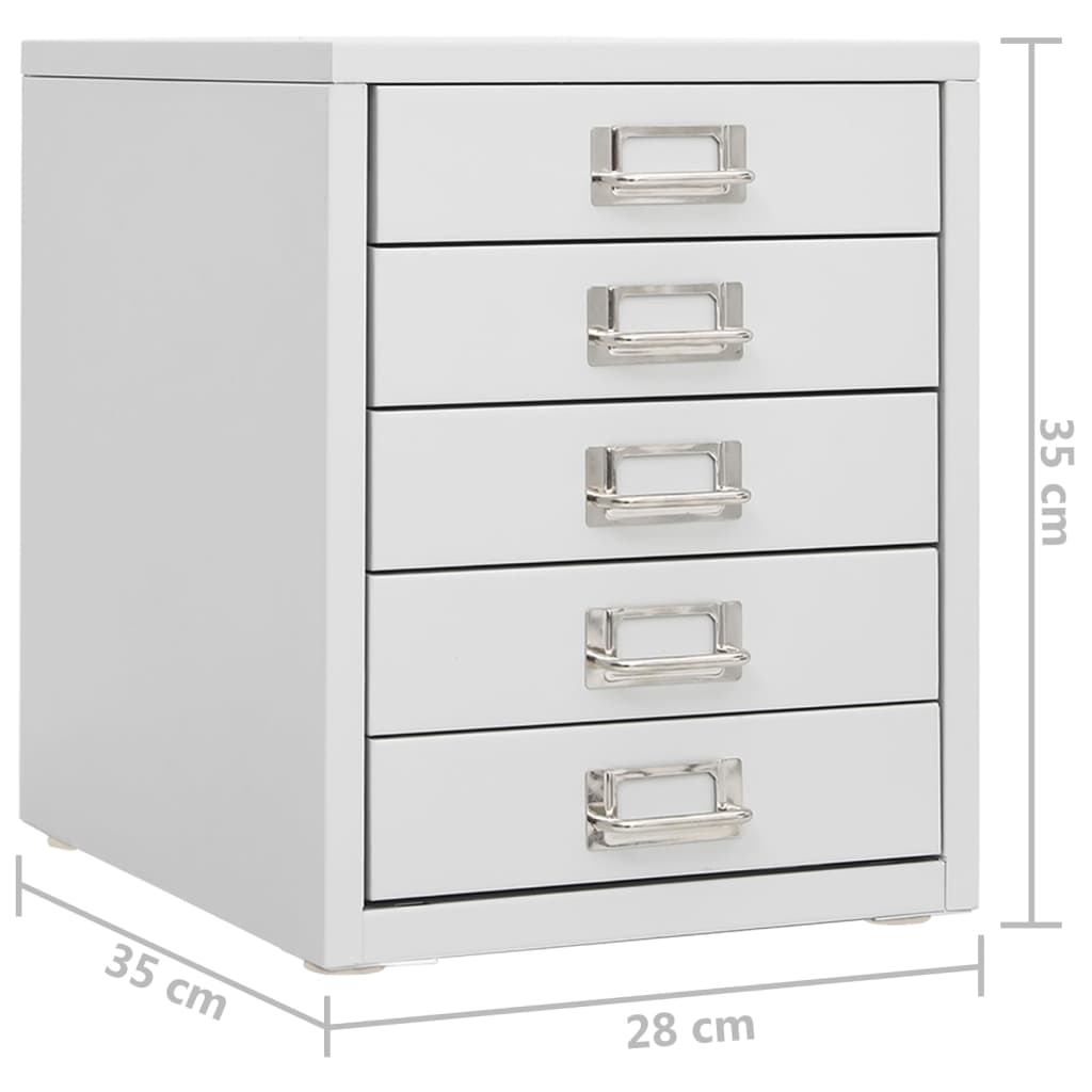Συρταριέρα Γραφείου 28 x 35 x 35 εκ. Γκρι Μεταλλική