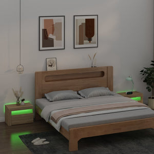 Κομοδίνα με LED 2 τεμ. Sonoma Δρυς 60 x 35 x 40 εκ. - PAKOBAZAAR