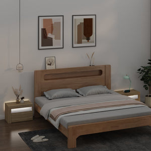 Κομοδίνα με LED 2 τεμ. Sonoma Δρυς 60 x 35 x 40 εκ. - PAKOBAZAAR