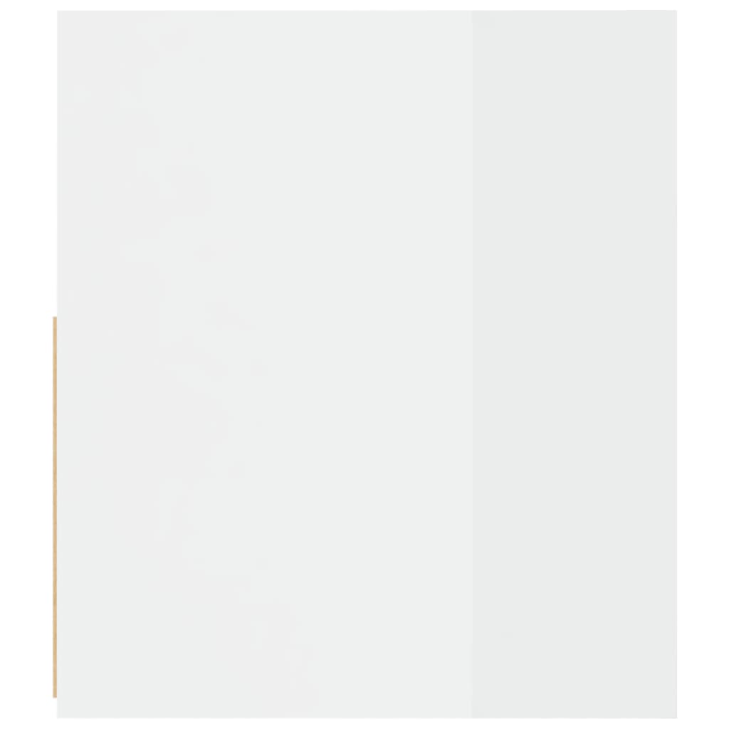 Κομοδίνα 2 τεμ. Γυαλιστερό Λευκό 60 x 35 x 40 εκ. με LED